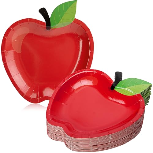 7-Inch Apple Paper Plates - 50PCS Disposable Tableware for Parties
