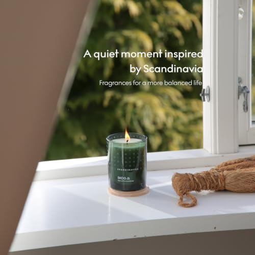 Skandinavisk Scented Candle - Forest (Skog) 2.3oz - Sustainable, Vegan, FSC Beechwood Lid
