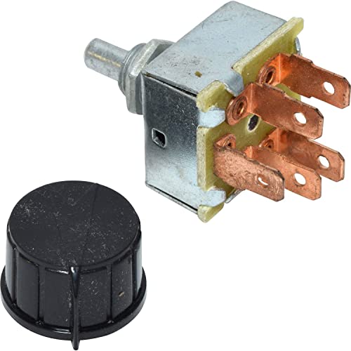 Universal 3-Speed Rotary AC Blower Switch with Knob - 12V 25A