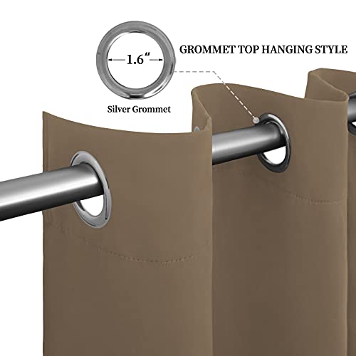 Easy-Going Thermal Blackout Curtains - 52x84 Inch Camel, 2-Panel Set
