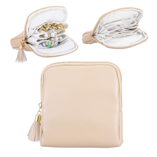 Compact Travel Jewelry Case Organizer for Women - Velvet Pouch