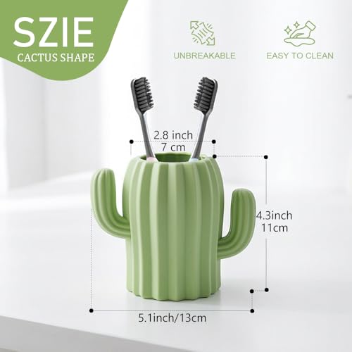 Unbreakable Silicone Cactus Toothbrush Holder for Kids