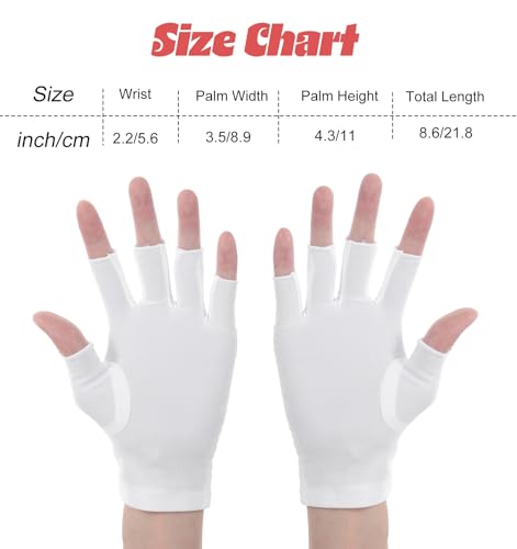 Cotton Fingerless Gloves for Dry Hands, Eczema Relief & Spa Care - 3 Pairs