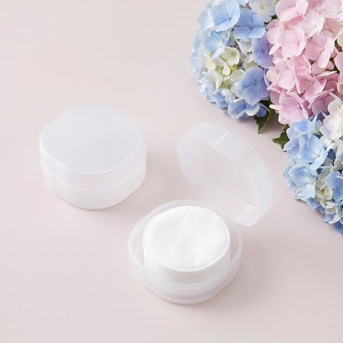 2 Pack Cotton Pad Travel Cases Waterproof Makeup Remover Dispenser