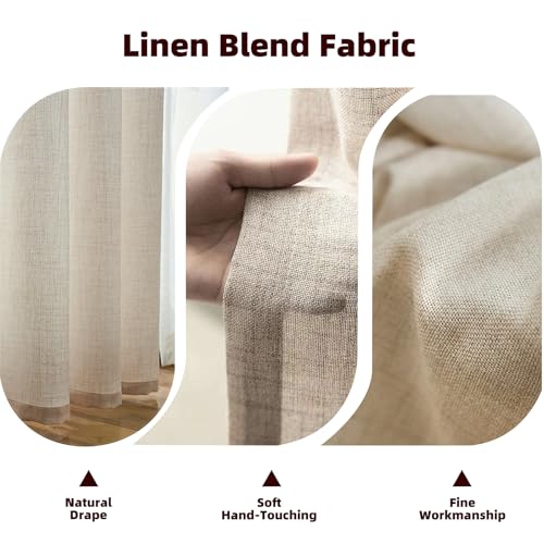 Customizable Linen Blend Curtain Fabric Sample Booklet - 38 Colors