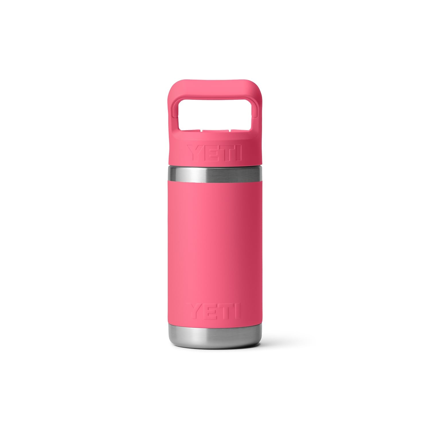 YETI Rambler Jr. 12 oz Kids Bottle, with Straw Cap, Tropical Pink