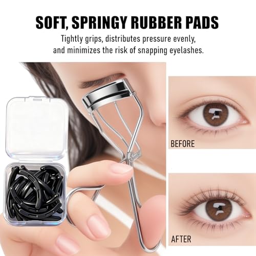 CLLFUU 30Pcs Eyelash Curler Refill Pads - Premium Silicone Replacement