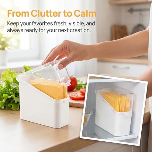 Airtight Sliced Cheese Container for Fridge - 2 Pack
