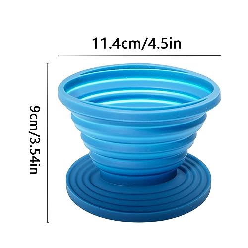 Collapsible Silicone Coffee Dripper with 5 Filters - Portable & Easy to Clean