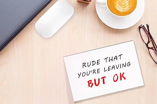 Joycard Humorous Going Away Card for Colleagues - 5.3x8 in