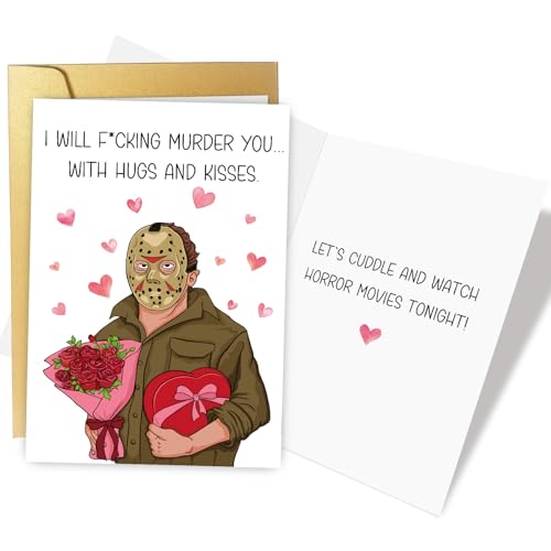 Funny Scary Movie Birthday Card for Halloween Girlfriend