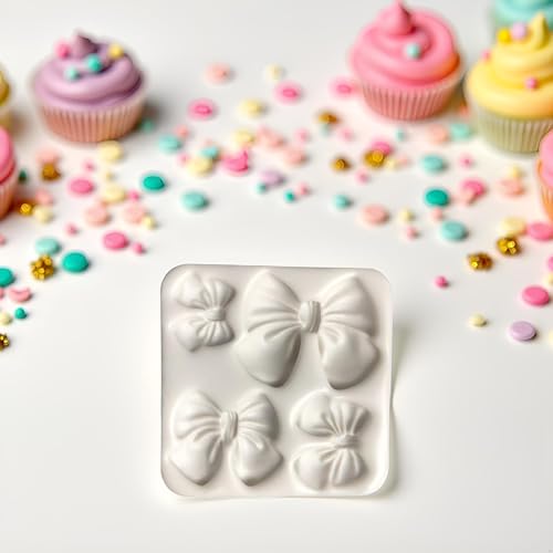 Gray Bowknot Silicone Mold for Cake Decorating & Cupcake Toppers