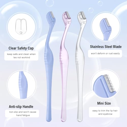 6 Pcs Eyebrow Razor for Women Face Hair Remover Trimmer with Precision Cover