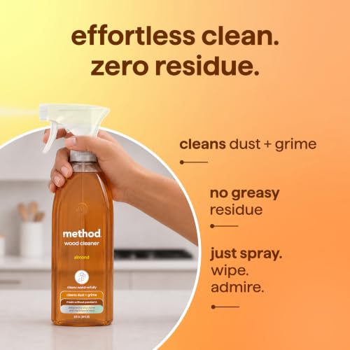 Method Daily Wood Cleaner, Almond - 28 Fl Oz (Pack of 8)