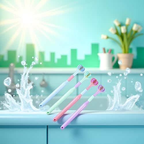 ZLmoue 3-Sided Soft Bristle Toothbrush 4-Pack for Adults and Youth