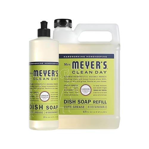 Mrs. Meyer's Clean Day Liquid Dish Soap, Lemon Verbena, 64 Fl Oz Refill