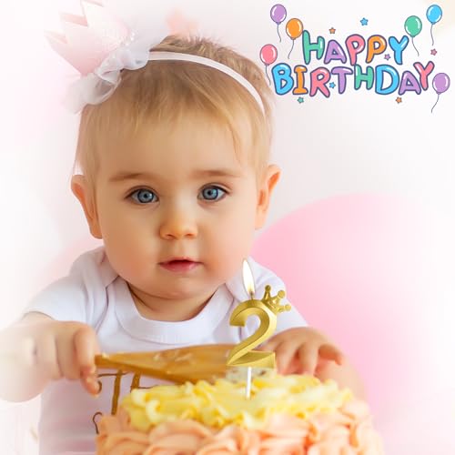 Metallic Gold 19 Birthday Candle - Cake Topper Decoration