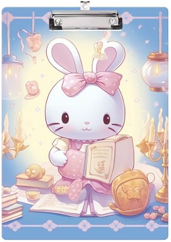 Decorative A4 Wooden Clipboard Cute Rabbit Design Letter Size