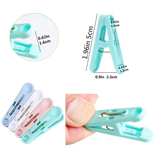 Rovedcity 56-Piece Colorful Clothespins Set - 2-Inch Spring Clips with Bag