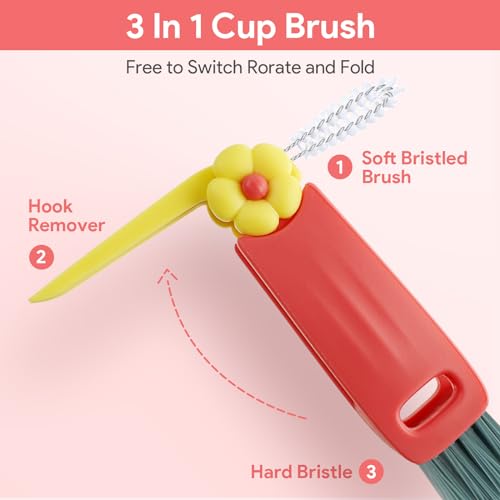 3-in-1 Cup Lid Cleaning Brush Set - Versatile Tool for Tight Spaces