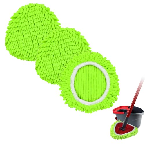 3-Pack Microfiber Chenille Mop Heads for O-Cedar 1 Tank Spin Mop