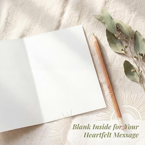 SHSEEN Sympathy Card - 5x7 White Lily Condolence Card with Envelope