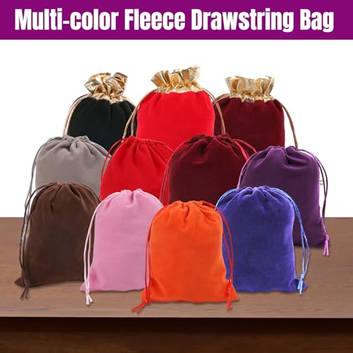 YIEMI Purple Velvet Drawstring Bags 2.7x3.5 Inch Gift Pouches 12pcs