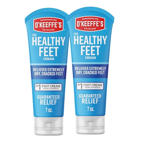 O'Keeffe's Healthy Feet Cream 7 oz Tube, 2-Pack for Cracked Feet