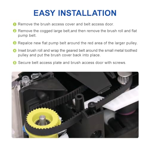 LANMU Replacement Belt Set for Bissell TurboClean & PowerForce Carpet Cleaners
