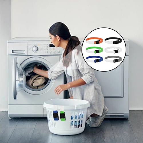 Multicolor Nylon Laundry Strap with Writable Label & Quick Release Buckle