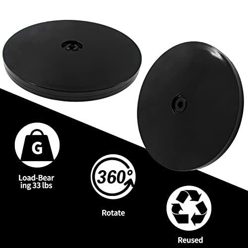 Bivethoi 6-Inch Rotating Turntable Organizer - Black Acrylic