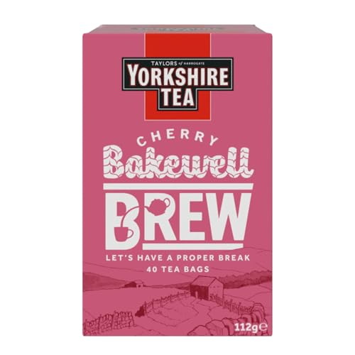 Yorkshire Tea Cherry Bakewell Brew Black Tea Bags - 40 Count