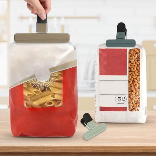TACGEA 8-Pack Food Clips with Airtight Seal - Large & Small Bag Clips