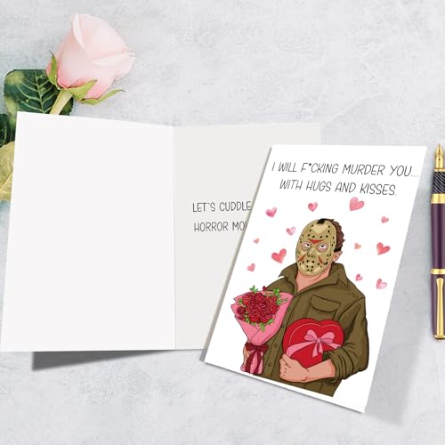 Funny Scary Movie Birthday Card for Halloween Girlfriend