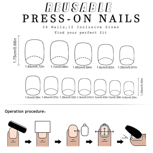 Short Square Floral Press On Nails Light Purple Glossy Acrylic Fake Nails