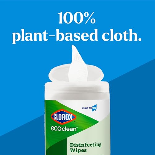 Clorox EcoClean Disinfecting Wipes - Plant-Based Antibacterial, 75 Ct, Pack of 6