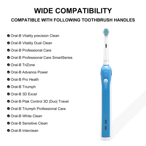 SetSail Replacement Toothbrush Heads for Oral B 4-Pack Soft Dupont Bristles