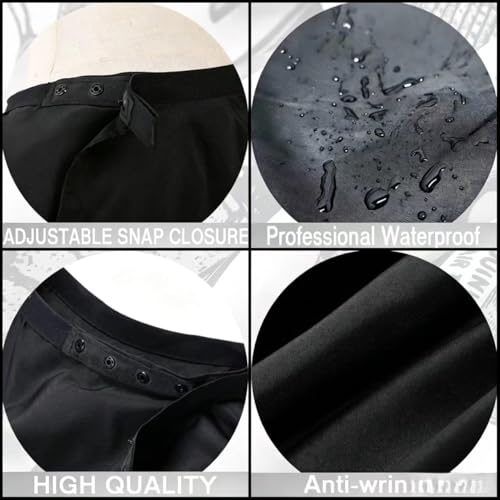 Borogo Professional Waterproof Hair Cutting Cape with Snap Closure