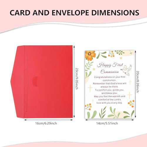 First Communion Gift Card for Boys and Girls - Christian Baptism Confirmation