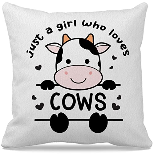 Cute Cow Themed 18"x18" Decorative Throw Pillow Case