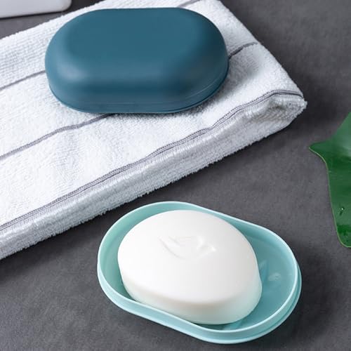 Portable Travel Soap Case with Lid - 2 Pack Soap Saver for Camping & Gym
