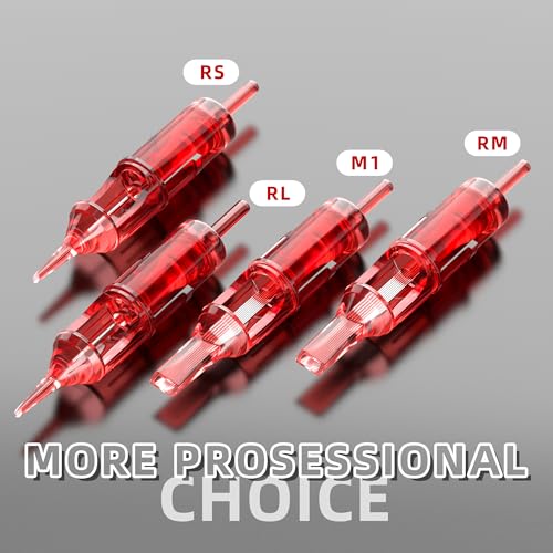 Troytatu 5RS Tattoo Cartridge Needles #12 Round Shader 20PCS