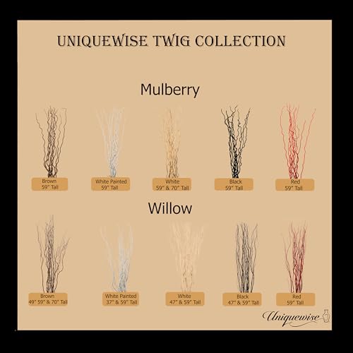 Natural Dried Mulberry Twigs for DIY Crafts & Decor - 59 Inch Red Variation