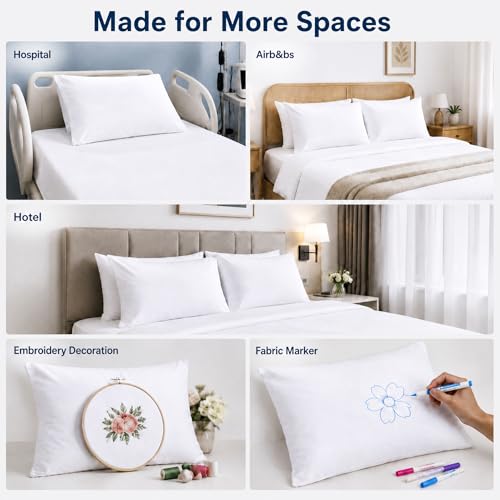 ZPECC Queen Size Pillow Case Set of 4 - Soft Microfiber Covers