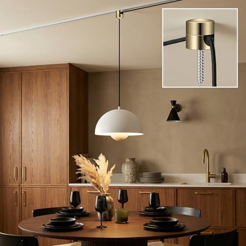 Bremorou 4pcs Ceiling Swag Hooks for Pendant Lights - Gold