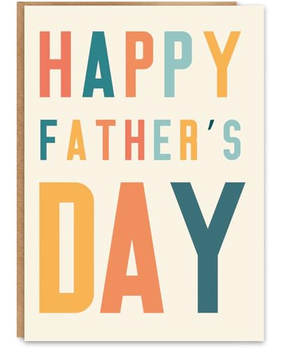 Father's Day Card for Dad - WX-429 with Kraft Envelope & Gold Seal