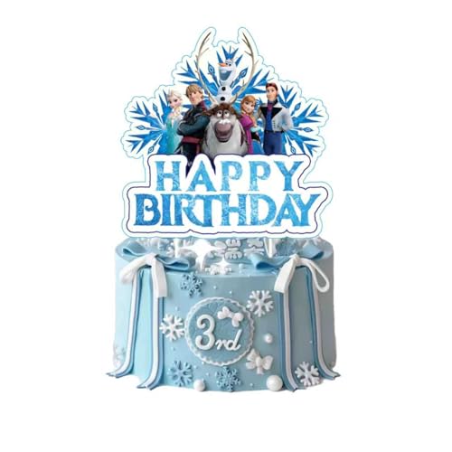15-Piece Frozen Cartoon Cake Decoration Set with Cupcake Toppers