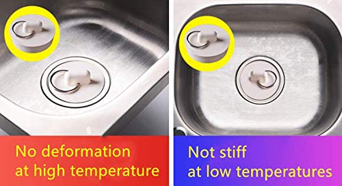 4-Pack Rubber Sink Stoppers with Pull Ring for Various Drains