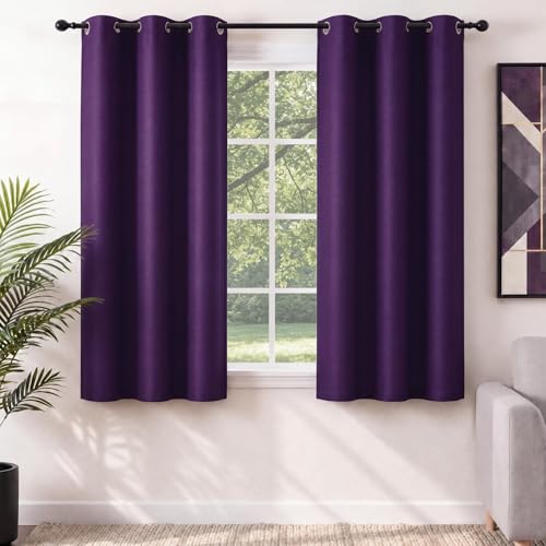 NICETOWN Royal Purple Blackout Curtain Panel 42" x 63" Grommet Drapes
