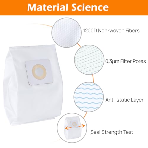 6 Pack Style 7 Vacuum Dust Bags for Bissell PowerForce - Replaces Part 32120